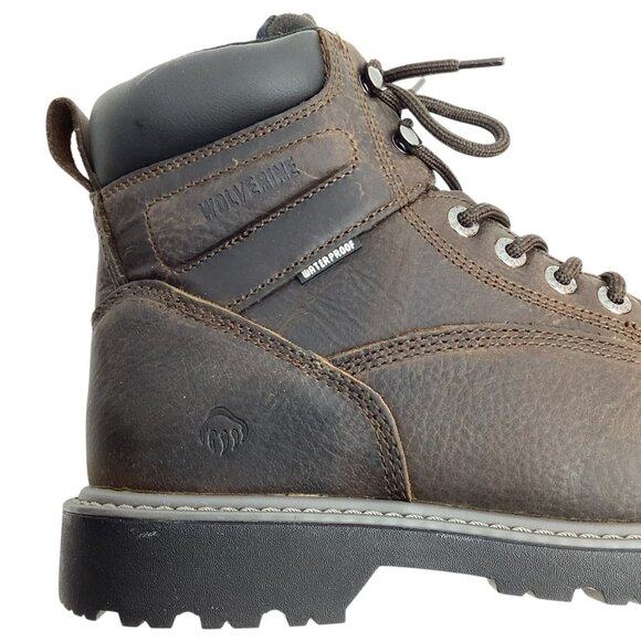Wolverine Floorhand 6” Mens 8.5 EW Waterproof Lace-Up Leather Work Boots - Picture 7 of 15